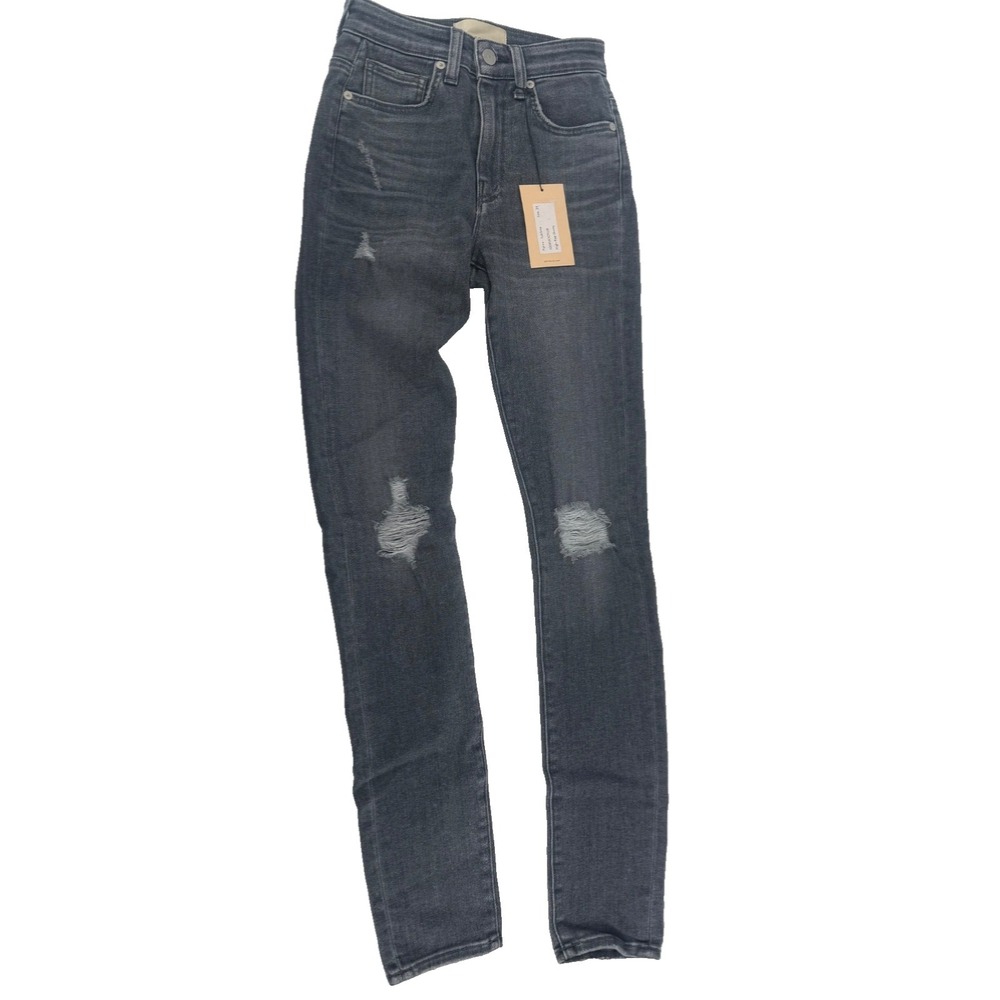 CQY Women's Jeans - Size 24 -Palme Sublime High Rise Skinny Distressed Gray $295